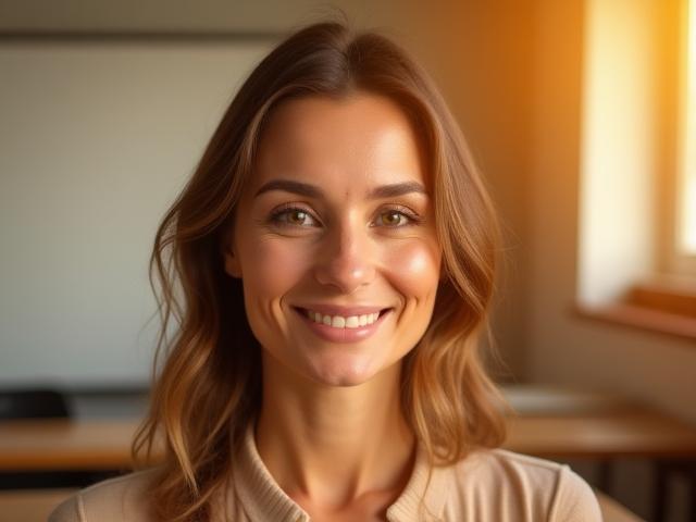 Retrato de María García, profesora de español