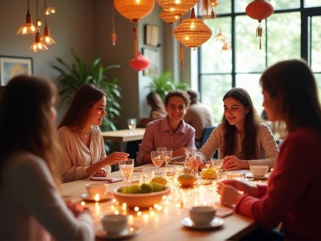 Sesión de club de conversación con temática cultural
