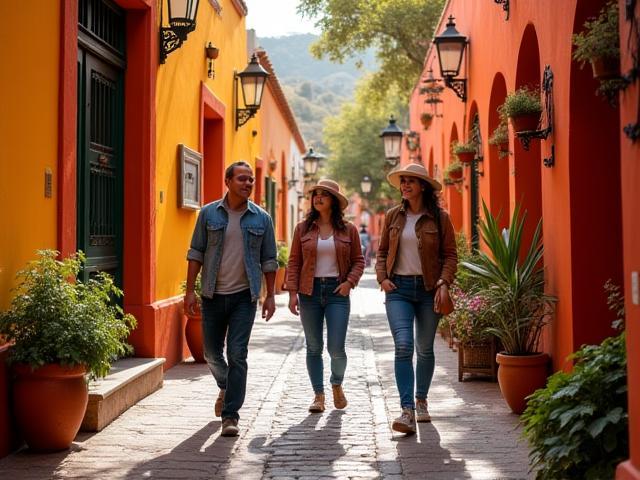 Paseo cultural en Tlaquepaque durante el programa de inmersión total