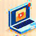 Icono para cursos online con plataforma interactiva en vivo